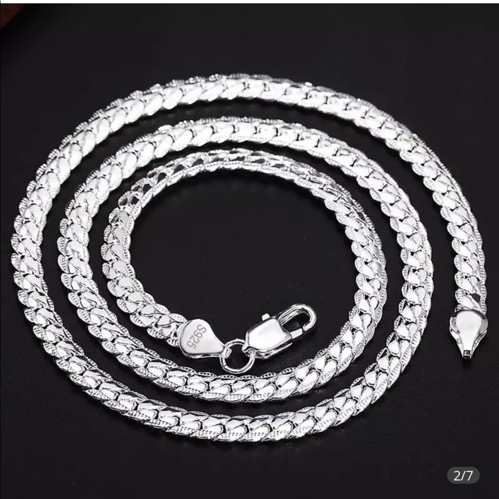 925 Sterling Silver 20 inch 6mm chain necklace